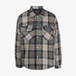 Represent | QUILTED FLANNEL SHIRT  { GREY CHECK