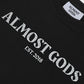 ALMOST GODS | CRACKED LOGO RELAXED TEE { BLACK