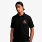ALMOST GODS | BURNING HEART POLO TEE { BLACK
