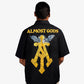 ALMOST GODS | GILDED ALPHA CROSS RELAXED SHIRT { BLACK