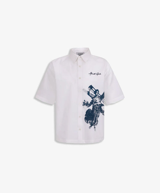 ALMOST GODS | VICTORIA FRESCO RELAXED SHIRT { WHITE