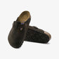 Birkenstock | BOSTON SOFT FOOTBED SUEDE LEATHER  { BROWN