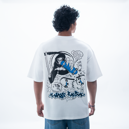 SUPERKICKS | GRIM SKATER' TEE { WHITE