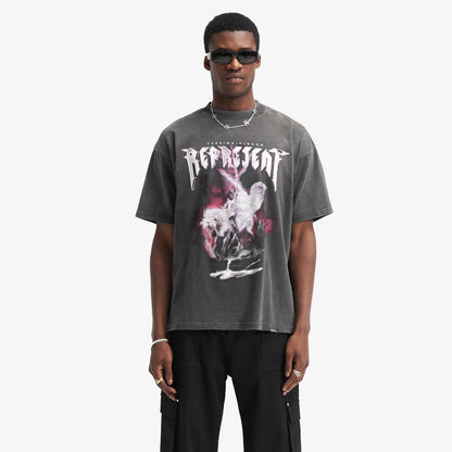 Represent | TAKE ME HIGHER T-SHIRT  { VINTAGE GREY