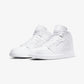 JORDAN | AIR JORDAN 1 MID { WHITE/WHITE-WHITE