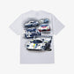 HUF | X GREDDY T-SHIRT  { WHITE