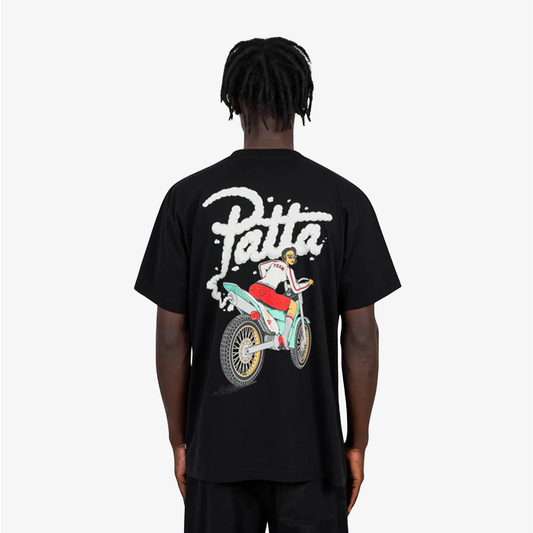 PATTA | PATTA BIKER T-SHIRT { BLACK