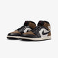 JORDAN | AIR JORDAN 1 MID { BLACK/PHANTOM-PALOMINO-UNIVERSITY RED