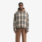 Represent | HEAVY ZIP OVERSHIRT  { BROWN CHECK