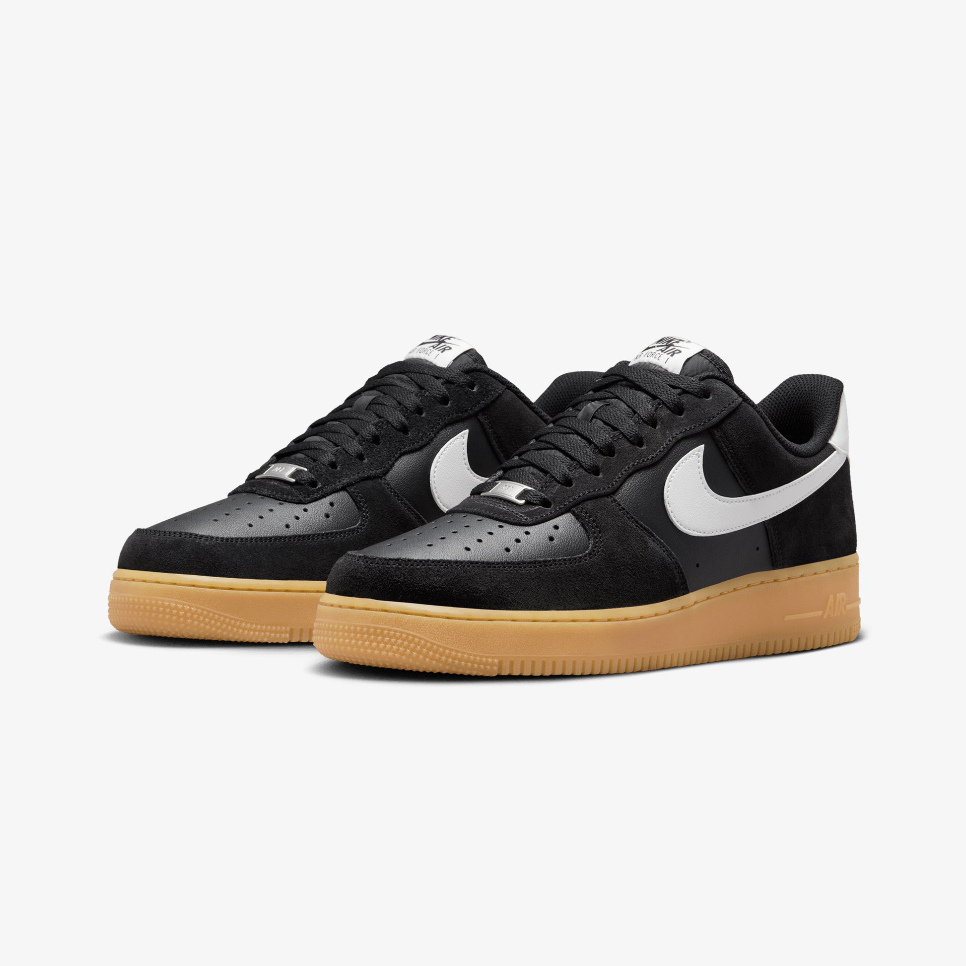 NIKE AIR FORCE 1'07 LV8 BLACK/SUMMIT WHITE-GUM LIGHT BROWN