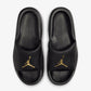 JORDAN | FRANCHISE SLIDE { BLACK/METALLIC GOLD