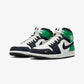 JORDAN | AIR JORDAN 1 MID SE { SUMMIT WHITE/BLACK-LUCKY GREEN