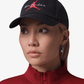 Jordan | CLUB UNSTRUCTURED ADJUSTABLE HAT { BLACK/WHITE/UNIVERSITY RED