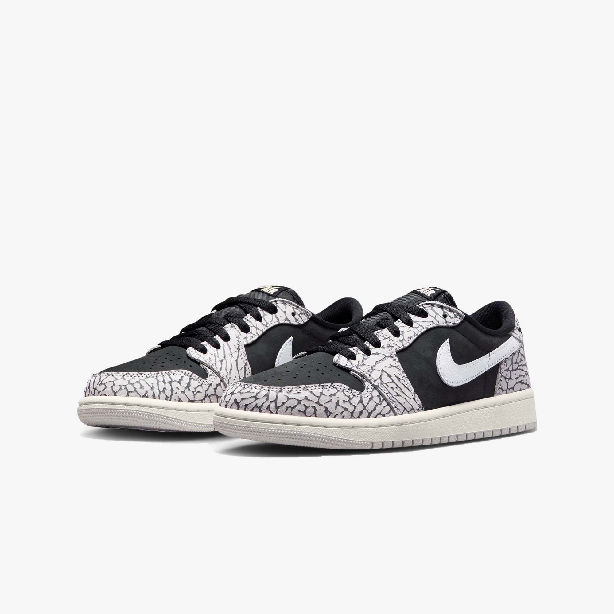 Buy Black, Muslin Tech Grey & White Air Jordan 1 Retor Low OG