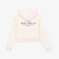 SPORTY & RICH | H&W CLUB CROPPED HOODIE { CREAM/NAVY