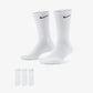NIKE | EVERYDAY CUSHIONED TRAINING CREW SOCKS { WHITE/BLACK