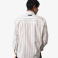 ALMOST GODS | ASSEMBLAGE STRIPE BOXY SHIRT { WHITE