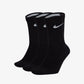 NIKE | PERFORMANCE LIGHTWEIGHT TRAINING CREW SOCKS (3 PAIRS) { BLACK/WHITE