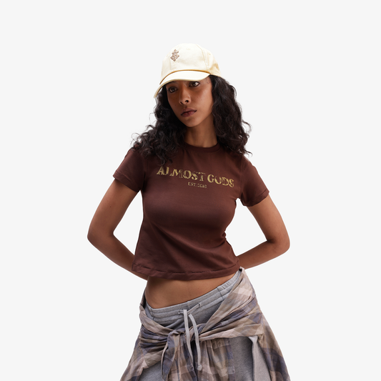 ALMOST GODS | LOGO TEE { BROWN