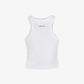 ALMOST GODS | ALPHA CROSS RIBBED TANK { WHITE