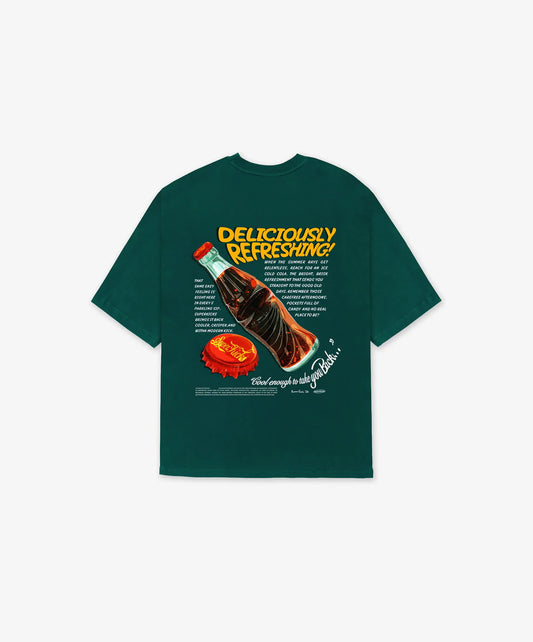 SUPERKICKS | NOSTALGIC SS COLA TEE { GREEN/GREEN