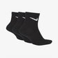 NIKE | EVERYDAY LIGHTWEIGHT { BLACK/WHITE