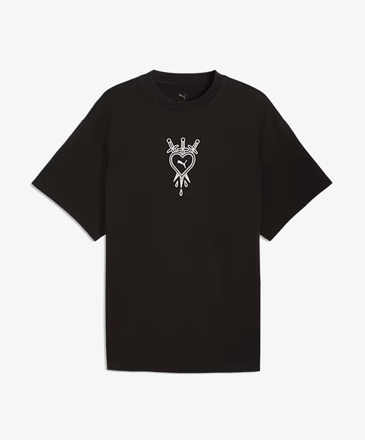 PUMA | SWISH N' INK OVERSIZED BASKETBALL COTTON TEE III { PUMA BLACK