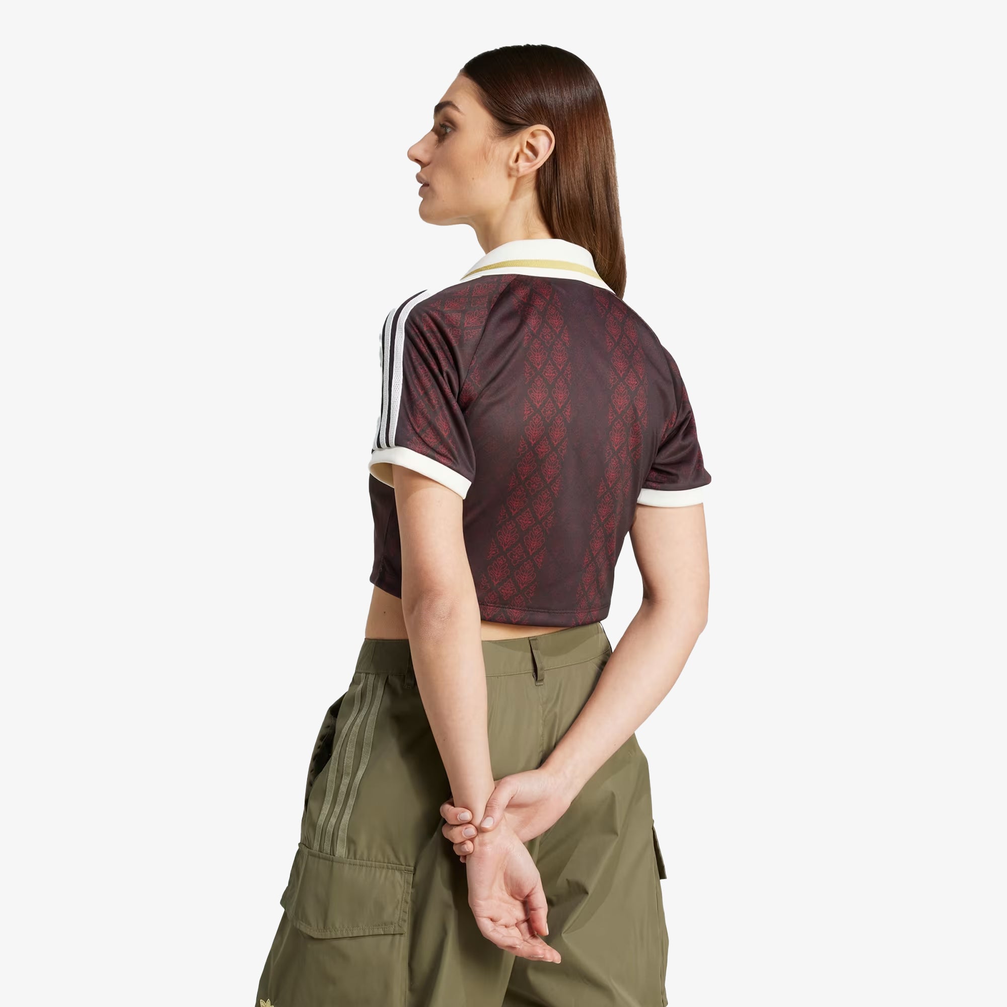 ★ adidas★ Retro Sports Cricket Inspired Crop Jersey Brown Adidas Originals | RETRO SPORTS CRICKET-INSPIRED CROPPED