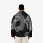 F A R A K | HANDMADE JACQUARD JACKET { BLACK