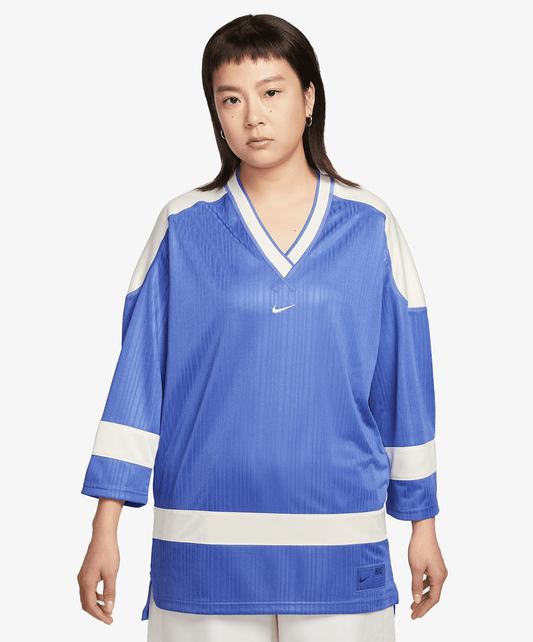 NIKE | SPORTSWEAR OVERSIZED JERSEY TUNIC { LT MEDIUM BLUE/CHALK/CHALK
