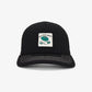 NO PROBLEMO | NO FEELINGS TRUCKER CAP { BLACK/WHITE