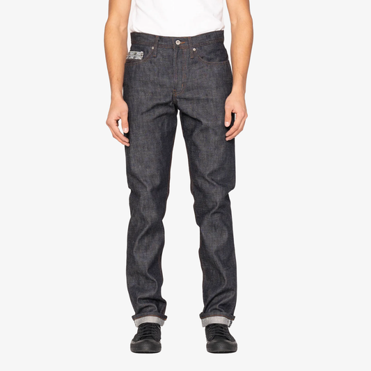 Naked & Famous | WEIRD GUY - LOVE & PEACE SELVEDGE { BLUE