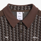 PUMA | x JJJJOUND T7 LONGSLEEVE POLO { CHOCOLATE