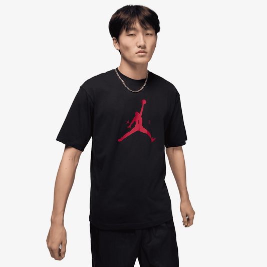 JORDAN | JUMPMAN T-SHIRT { BLACK/GYM RED