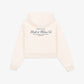 SPORTY & RICH | H&W CLUB CROPPED HOODIE { CREAM/NAVY