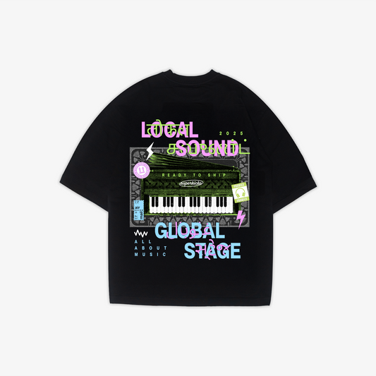 SUPERKICKS | SUPERKICKS x ALL ABOUT MUSIC { READY TO SHIP TEE - BLACK