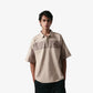 ALMOST GODS | DEBRIS BOXY POLO { BEIGE
