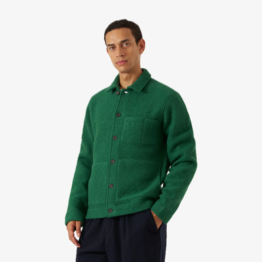 UNIVERSAL WORKS | WOOL FLEECE UNIFORM JACKET { GREEN