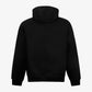 ALMOST GODS | HAND EMBROIDERED KARDANA LOGO HOODIE { BLACK