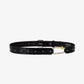 Aries | CROC STUDDED MAZZO BELT { BLACK