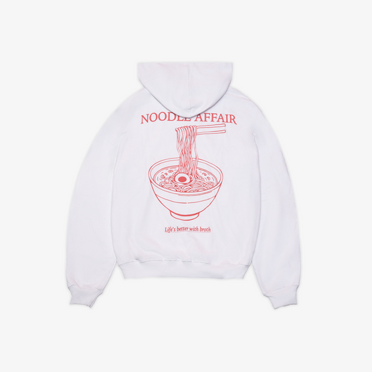 SUPERKICKS | THE NOODLE AFFAIR HOODIE { WHITE