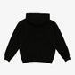 Icecream | KIRIGAMI RUNNING DOG FLOCK HOODIE  { BLACK
