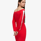 PUMA | T7 LONG SLEEVE DRESS { RED/WHITE