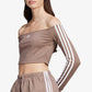 Adidas Originals | ADICOLOR OFF SHOULDER LONG SLEEVE TEE { TRACE BROWN