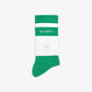 SPORTY & RICH | SERIF LOGO SOCKS { VERDE/WHITE