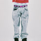 ARIES| HEAVY ACID WASH BATTEN JEAN { GREY