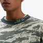ALMOST GODS | EMBERSTRIPE CAMOUFLAGE BOXY SWEATSHIRT { MILITARY GREEN