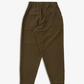UNIVERSAL WORKS | COMFORT MOLESKIN PLEATED TRACK PANT { KHAKI