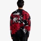 F A R A K | HALLUCINATION KNITTED SWEATSHIRT { RED/BLACK