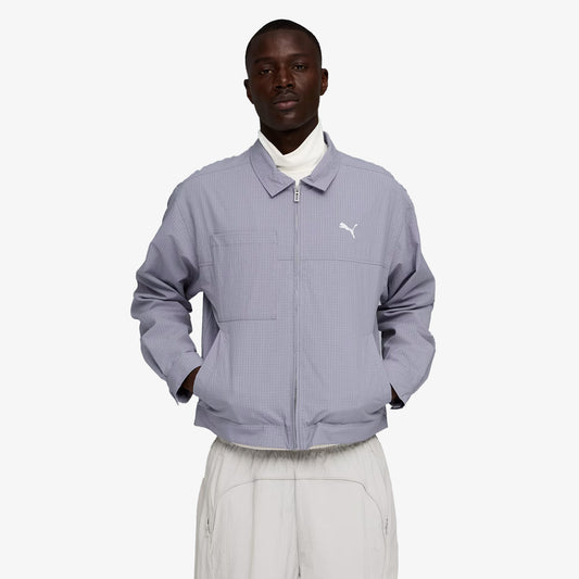 PUMA | WARDROBE ESSENTIALS WATER- REPELLENT JACKET { GRAY SKY